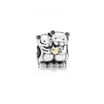 Hug bear Silver Charms DOCY9996